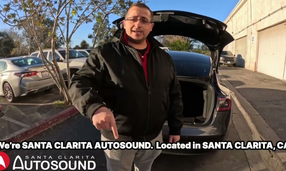 Santa Clarita Auto Sound - Tesla Model 3 Bass Installation Subwoofer and Amplifier Kicker Shallow