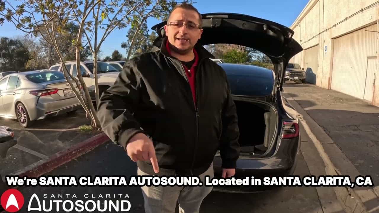 Santa Clarita Auto Sound - Tesla Model 3 Bass Installation Subwoofer and Amplifier Kicker Shallow
