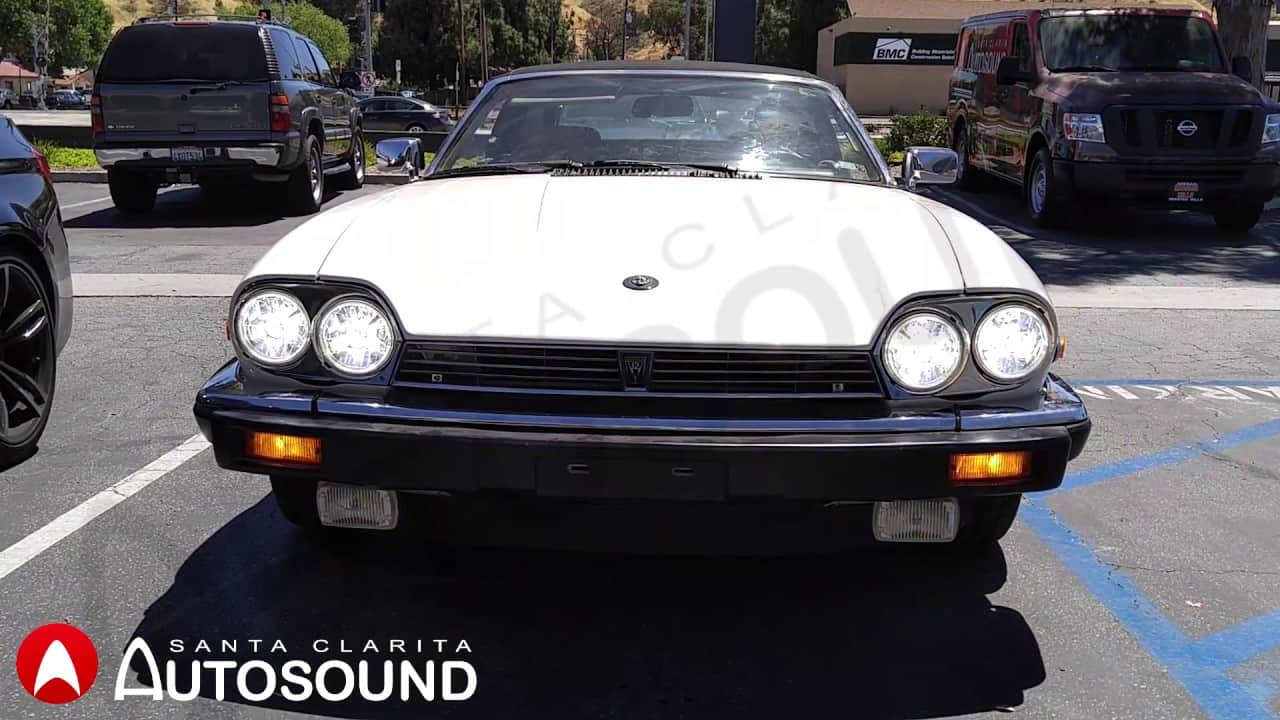 Super Bright LED Headlight Intall on 1984 Jaguar XJS at Santa Clarita Auto Sound